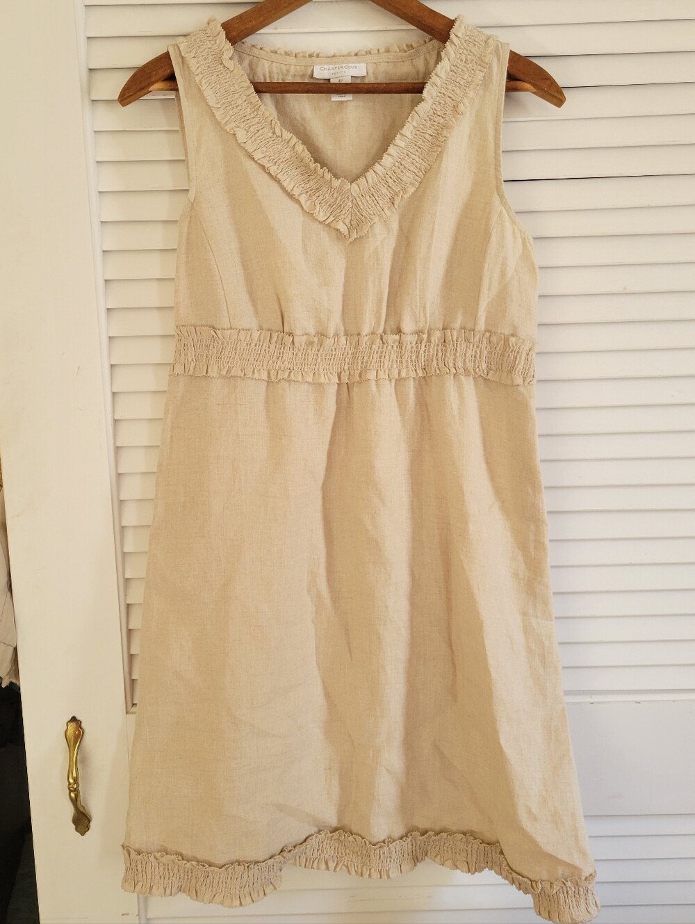 CHARTER CLUB Linen Sleevelezs Dress 4P